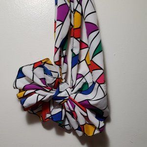 Multi Color Geometric Designed Scarf.